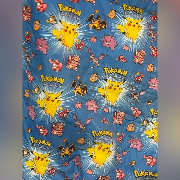 Vintage Pokemon comforter 86” X 81” - Picture 2 of 4